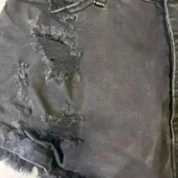 KanCan Jeans Short Dark Wash black high rise - Picture 2 of 8